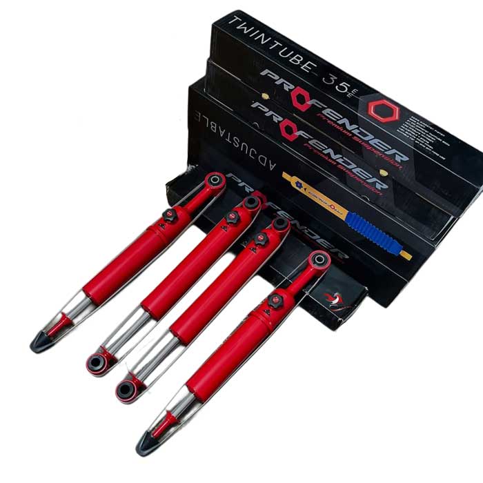 profender-twintube-35mm-shocks کیت ارتفاع تویین تیوب چهار تنظیم پروفندر - تصویر 1